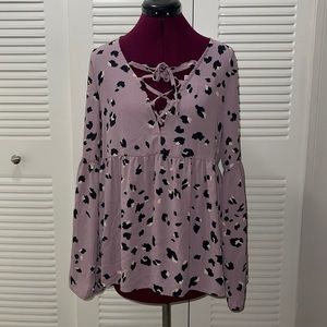 Buddy Love Purple Patterned Blouse